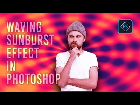 CREATE THIS BEAUTIFUL WAVING SUNBURST EFFECT IN PHOTOSHOP CC | 1 MINUTE | NEW EFFECT