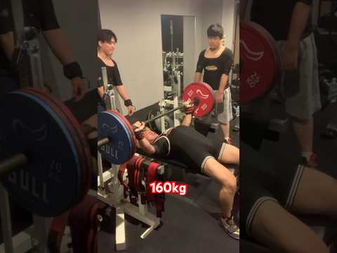 【KM SPORTS 24】稲垣選手  160kg  #ベンチプレス #benchpress #powerlifting #power #shorts