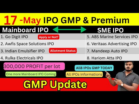 All 8 IPOs IPO GMP | Go Digit IPO GMP | Indian Emulsifier IPO GMP & Allotment | Hariom atta ipo gmp