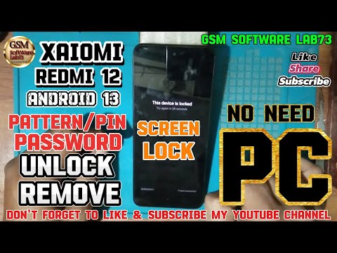 Redmi 12 Hard Reset Android 13|Xiaomi Redmi 12 pattern unlock without pc