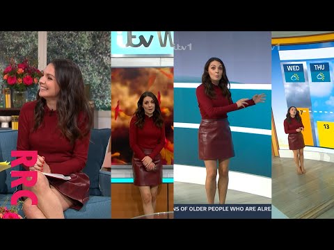 Laura Tobin @short pleather skirt on both sides of the wall