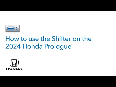 Honda Prologue | How to Use the Column Mounted Shifter