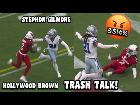 ‘Hollywood’ Brown Vs Stephon Gilmore 🔥 TRASH TALK! (WR Vs CB) Cowboys Vs Cardinals 2023 highlights