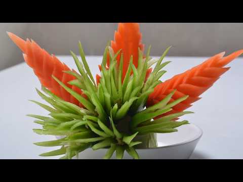 Chili Flower Carving | Green Chili Decorations