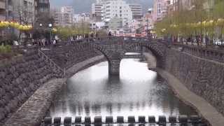 長崎　中島川と袋橋