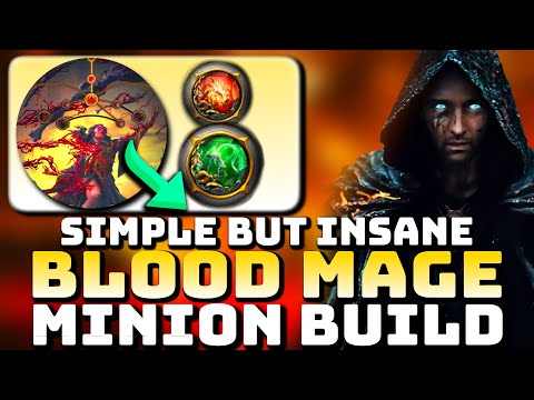 PATH OF EXILE 2 - THIS SIMPLE BLOOD MAGE MINION BUILD IS BROKEN STRONG T13+ BEST  WITCH BUILD GUIDE