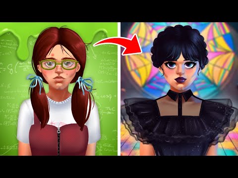 From Nerd to Popular Wednesday Addams! How to Become Wednesday