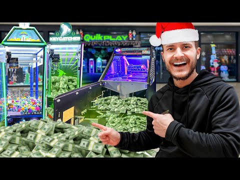 Collecting OVER $1000 From Our CHRISTMAS ARCADE!