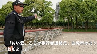 中国シェア自転車モバイクで上海万博跡地付近をサイクリング