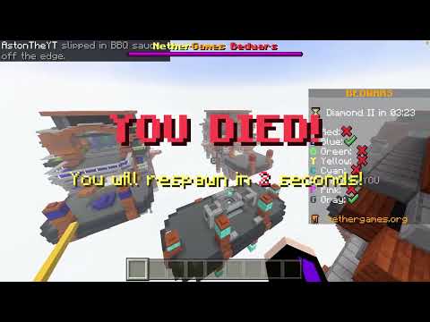 Playing NetherGames bedwars…(I suck XD)