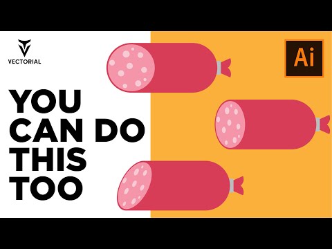 How to draw sausage in Adobe Illustrator