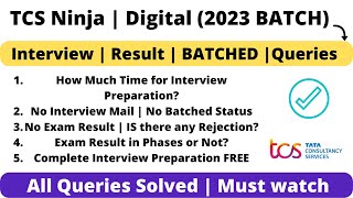 TCS NQT (Ninja + Digital ) 2023 BATCH | No Mail | No Batched | Rejection | Phases Result All Queries