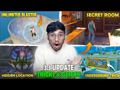 OH NO!🤯NEW 3.3 UPDATE TRICKS AND GLITCH IN BGMI | UNLIMITED BLASTER GLITCH AND SECRET LOCATIONS