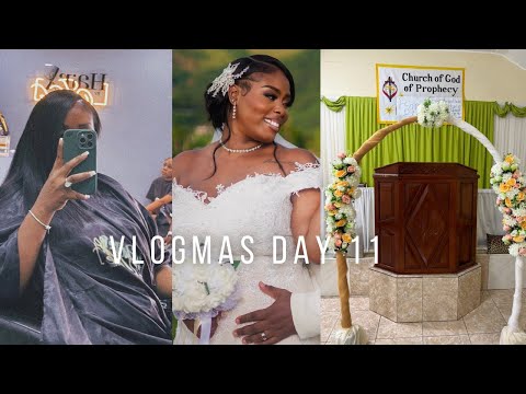 WEDDING DAY: I WENT TO GET MY HAIR DONE || DECORATING THE CHURCH || VLOGMAS DAY 11