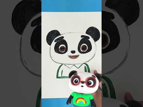 Painting Fun with Panda Bari! 🎨💚 #LBB #Painting #Panda