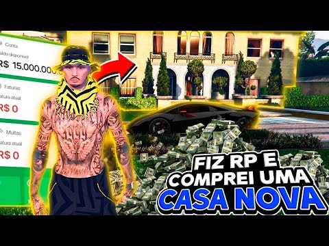 FAZENDO RP COMPREI uma CASA de 600 MIL REAIS em 24 HORAS SÓ PRA JOGAR ITENS RAROS DA CIDADE GTA RP