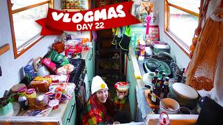 Will the BIG Christmas food shop fit in our tiny narrowboat? | Vlogmas Day 22