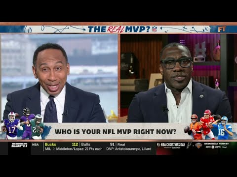 FIRST TAKE | Who Is Your NFL MVP Right Now: Lamar, Allen, Saquon, or Goff? - Stephen A. and Shannon