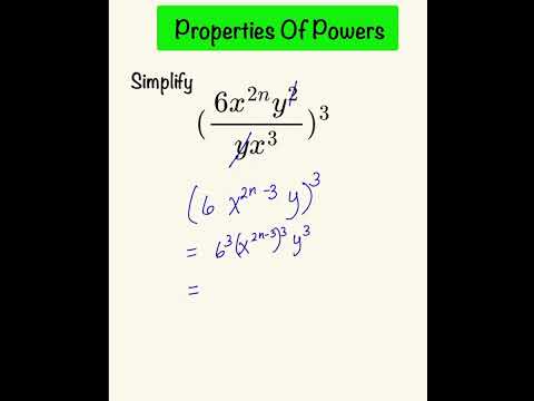 How To Simplify Exponent and Power  Expressions | Algebra 2  #maths #algebra #mathproblem