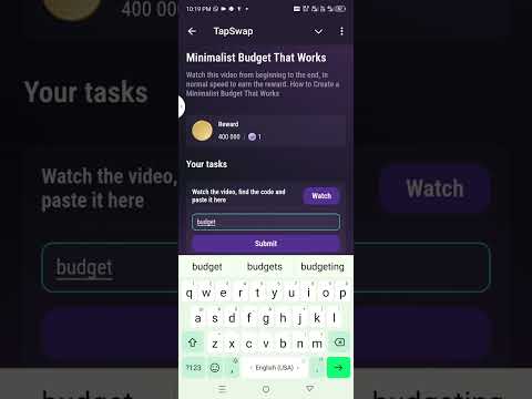 Minimalist Budget That Works  tapswap video #cryptocurrency #catstarminingapp