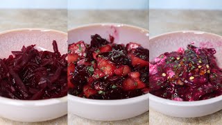 Beetroot salad(3 ways)