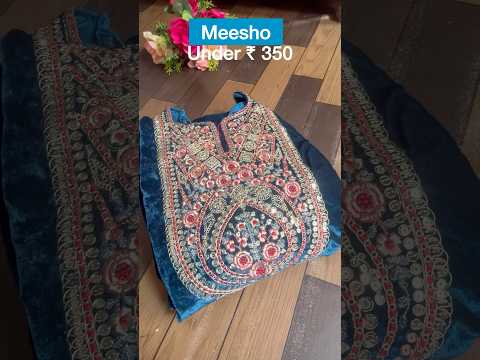 Meesho velvet kurta set haul #shorts #youtubeshortsvideo #meeshohaul #meeshofinds #meeshokurtaset