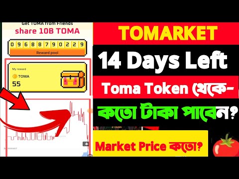 tomarket 14 days left | toma কতো টাকা দিবে |tomarket token price।।||toma listing season airdrop|