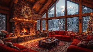 Christmas Jazz Music 🎁 Warm Christmas Ambience, Fireplace Sound 🎄 Relieve Stress with Christmas Jazz