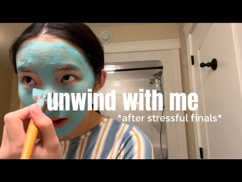 UNWIND after FINALS WEEK with me 🫧bubble bath, face mask & relax