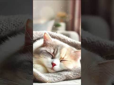 Tinnitus Relief: Cat Purring & Rain Sounds | Short