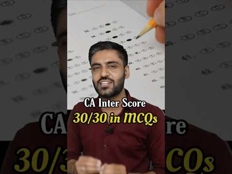 CA Inter MCQs Score 30/30 #cainter