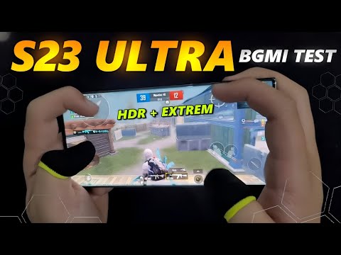 Samsung S23 Ultra Bgmi Test With HDR+EXTREME Graphics, 1v1 Battle 🔥