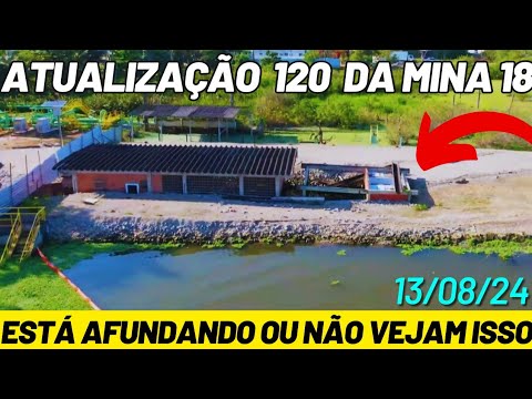 Atualização 120 da mina 18 da BRASKEM no Mutange | Maceió | Alagoas Brasil | visto de cima em 4K