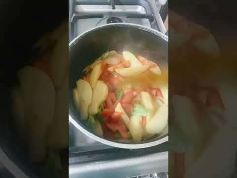 Colorful vegetables cooking