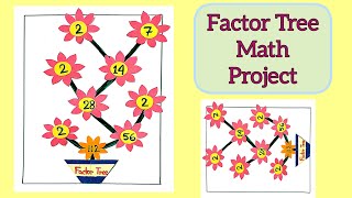 Factor Tree of 112 🌳 Math Projectl| Class - V DIY Math Project for School #factor #viral