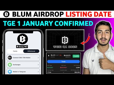 Blum Airdrop listing date | Blum airdrop withdrawal | Blum Airdrop new update today