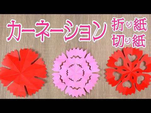 折り紙・切り紙、カーネーション（六角形編）3種類を作ってみました。（Carnation 3Type Origami/Kirigami）