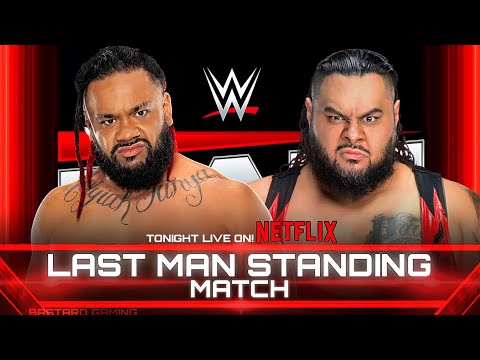 WWE 2K24 | Jacob Fatu VS Bronson Reed - Last Man Standing Match | Raw