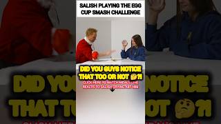 Salish Matter Playing The Egg Cup Smash Challenge From TikTok?!😭😂 #nalish #shorts #trending #tiktok