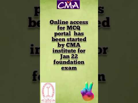 BREAKING NEWS!! TEST PORTAL ACCESS || JAN 22 FOUNDATION EXAM || #LEARNING #cmaexams22 #icmai #shorts