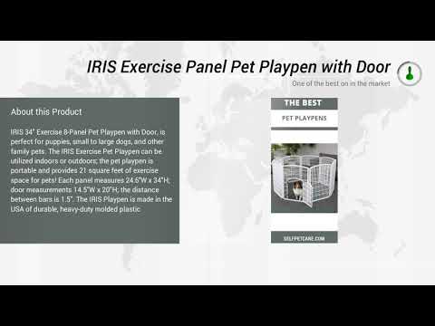 IRIS Exercise Panel Pet Playpen with Door