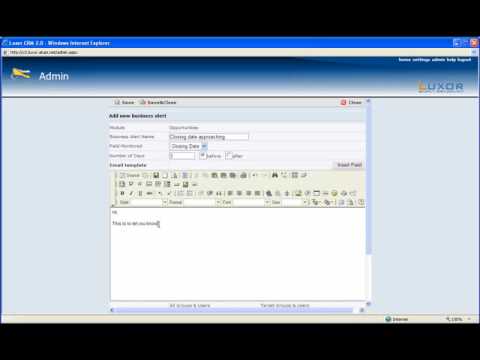 CRM Demo- Business Alerts