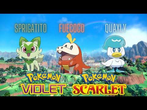 STARTERS POKEMON ESCARLATA Y PURPURA, Sprigatito, Quaxly o Fuecoco ?