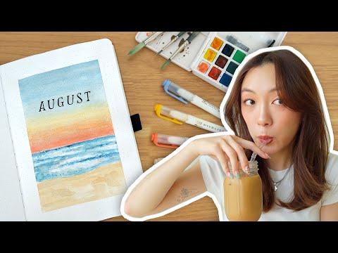 PLAN WITH ME while i spill the tea| august 2023 bullet journal setup