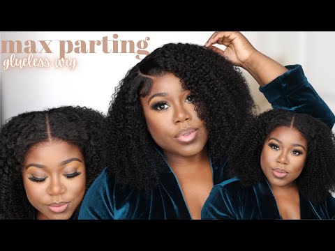 Max Parting 10x7 Glueless Kinky Curly  Knots Bleached Wig | No Work Needed | Domiso Hair