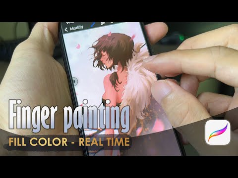 Finger painting: fill color - real time