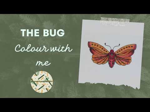 Colour along with me - The Bug ft Small victories by Johanna Basford