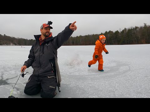 Chasing FLAGGGSSS! 4 Tips for getting KIDS out ICE FISHING!