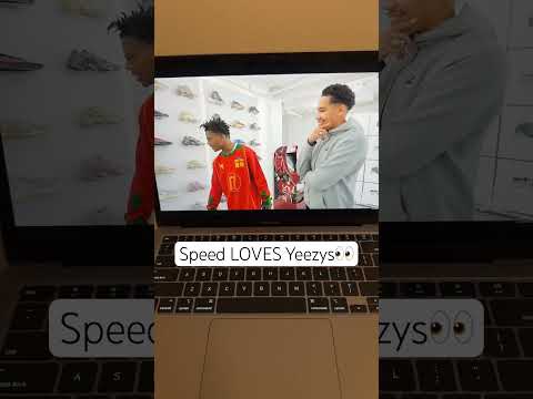 Speed LOVES Yeezys👀 #sneakers #sneakerhead #speed #shorts