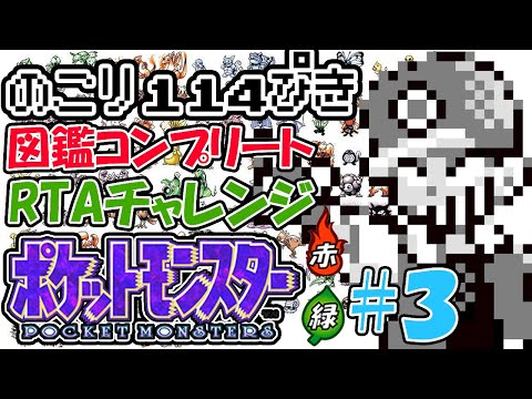 １人で2台同時操作ポケットモンスター赤緑図鑑完成RTAチャレンジ#3